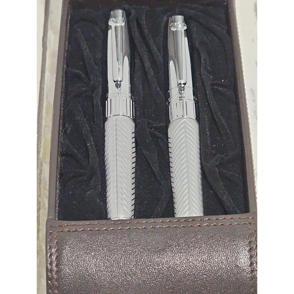 Vintage Cutter & Buck Pen Set In Original Leather Case